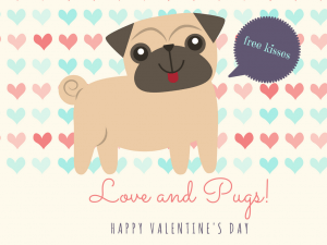 Love And Pugs! Happy Valentines Day!